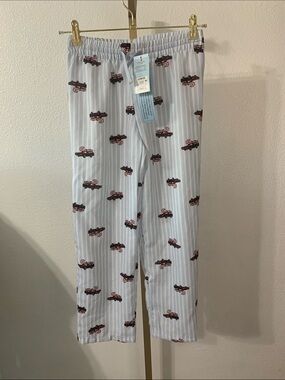 Cat & Jack- kids Christmas Light Blue Stripe Sleep Pants- Size Large (10/12)